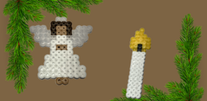 Engle og lys af rørperler