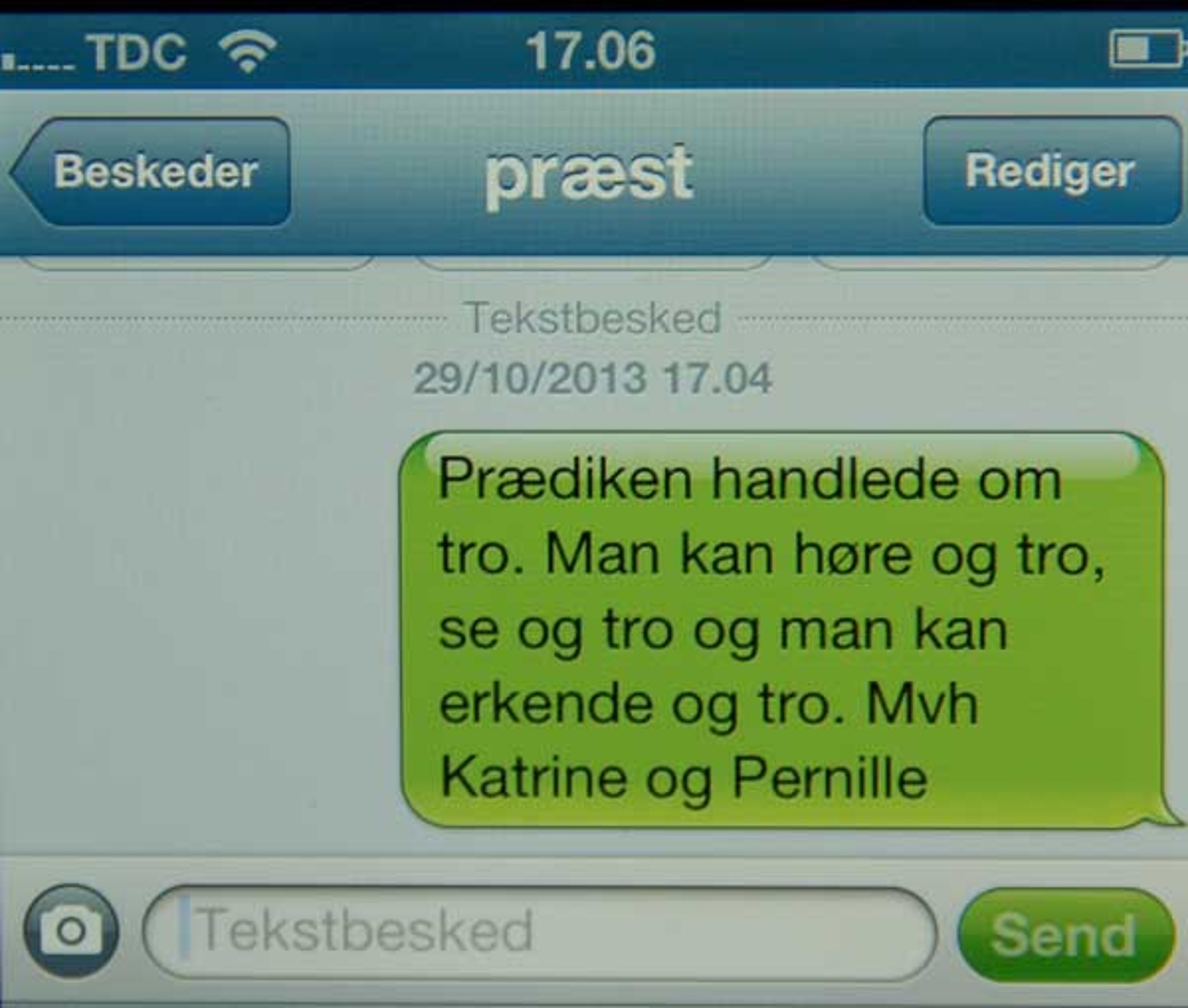 Gudstjeneste-SMS