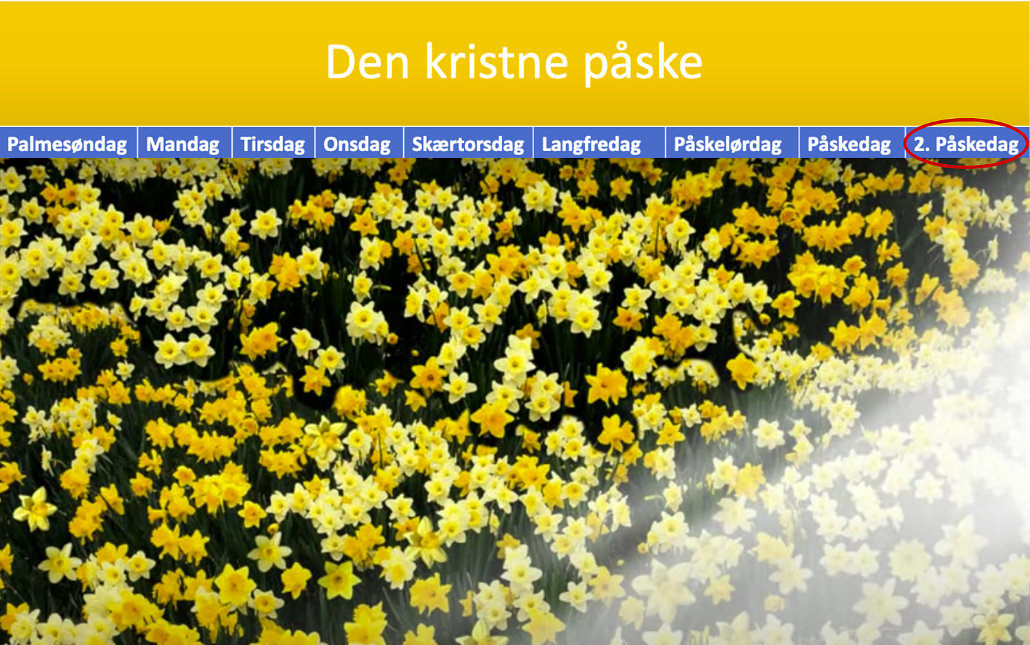 2. påskedag som fjernundervisning