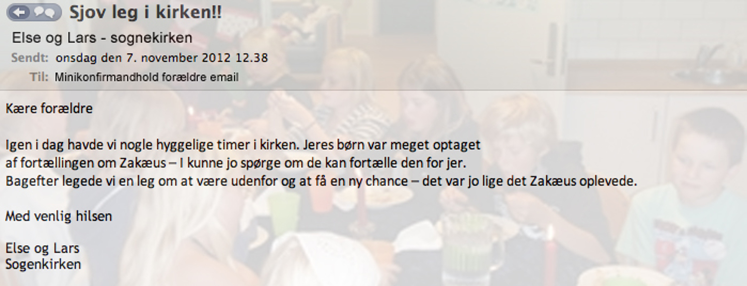 Besked til forældre