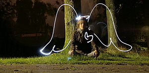 Leg med lysgrafik