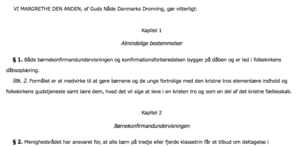 Anordning om konfirmation