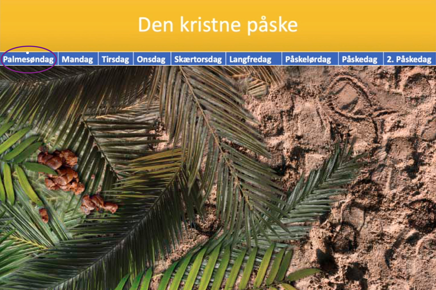 Palmesøndag som fjernundervisning