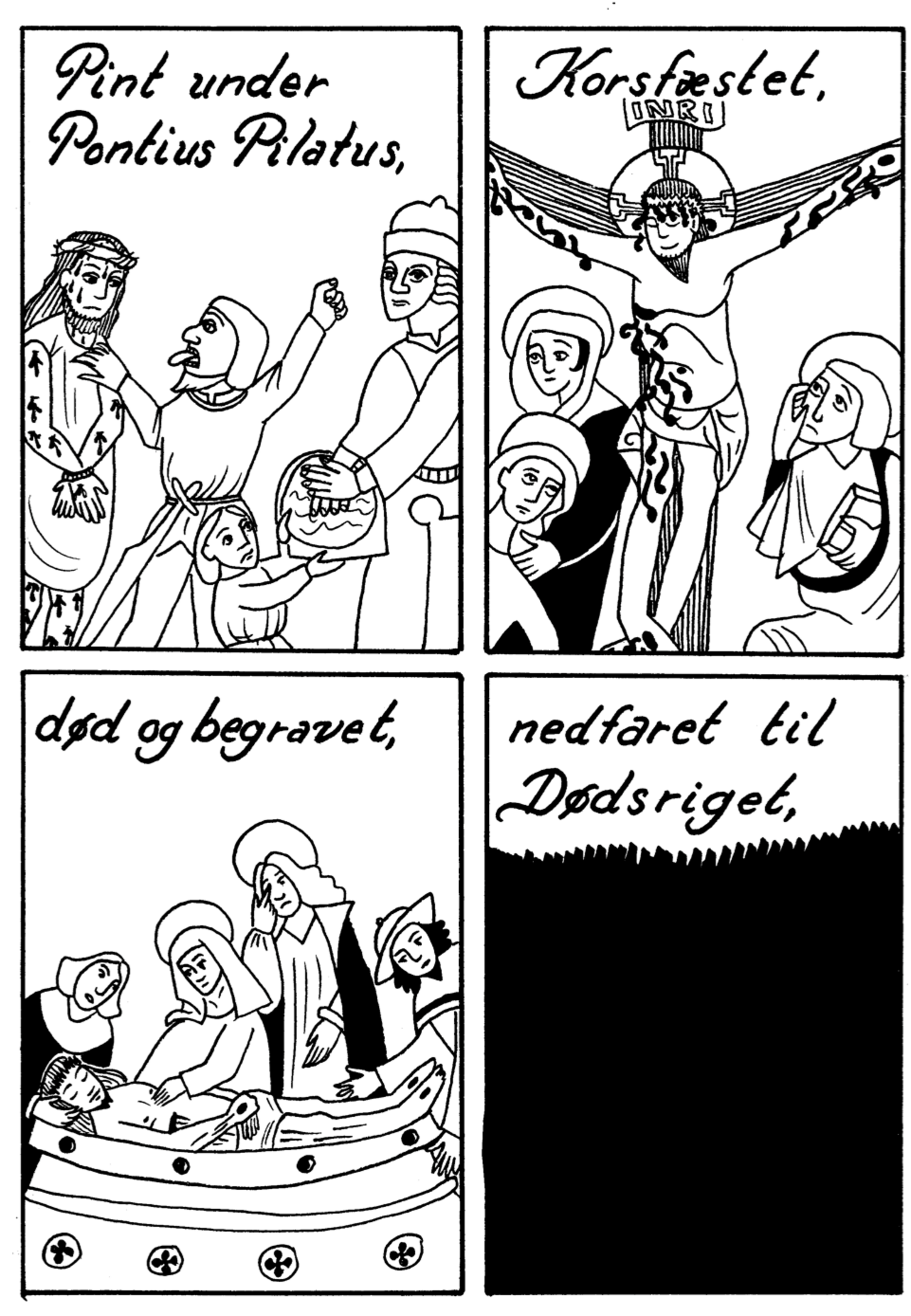 Kalkmalerier som tegneserier