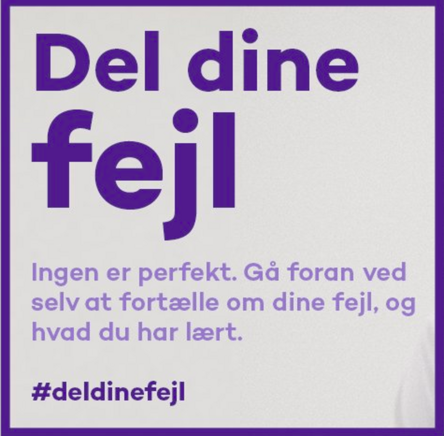 Det er menneskeligt at fejle